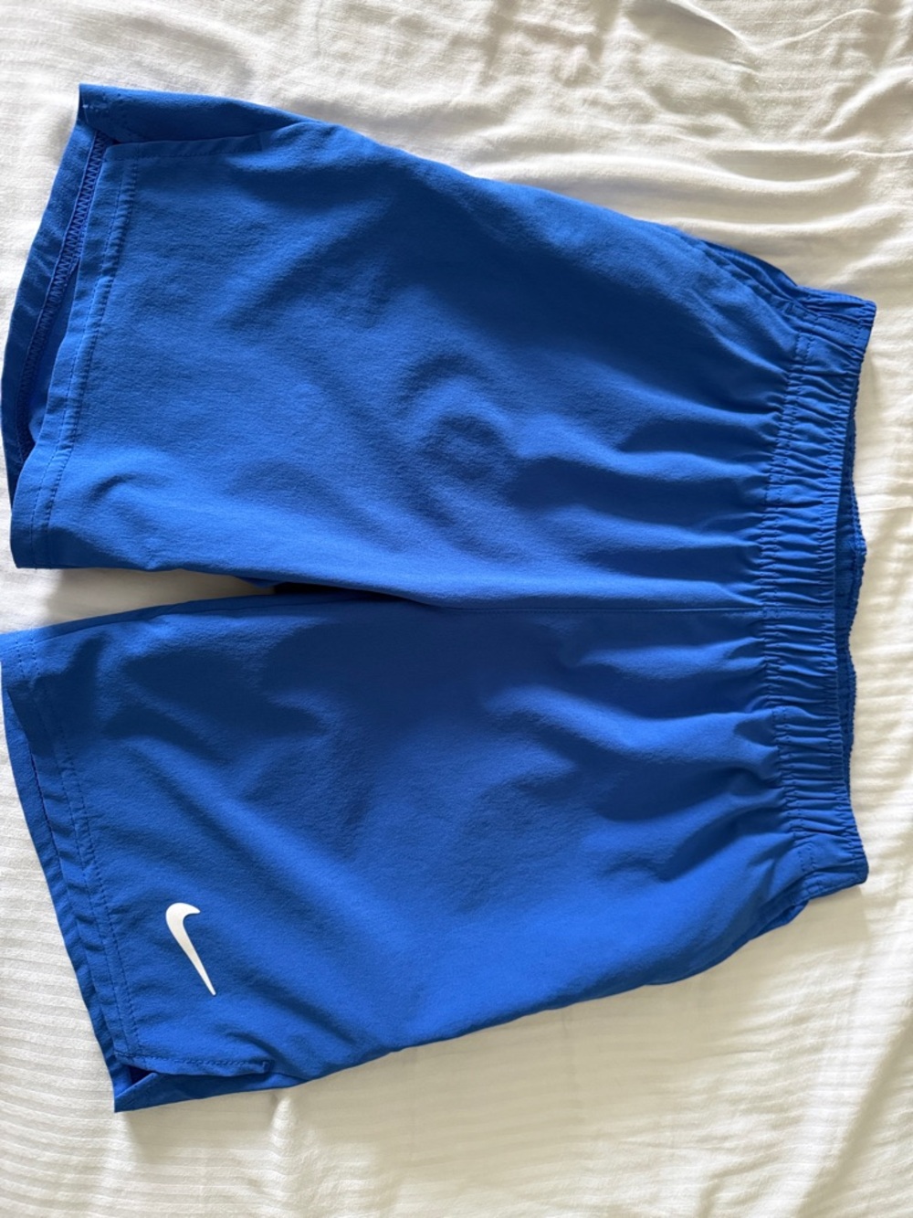 Nike Boys Blue Tennis/Athletic Shorts with White Swoosh, Size L